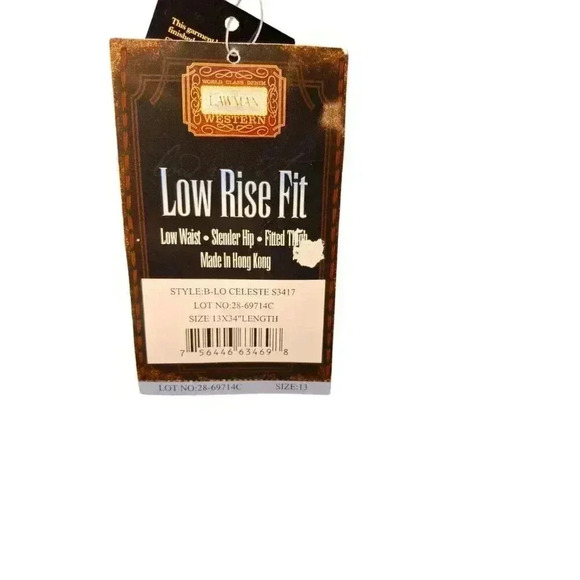 Vintage Lawman Jeans Womens 13 Stonewash Slim Fit Denim Low Rise Western - Picture 7 of 11